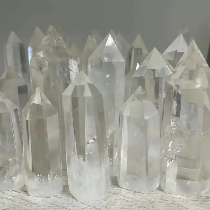 Quartz Crystal Ornaments 1pcs Brazilian Natural White Crystal Brazilian Healing