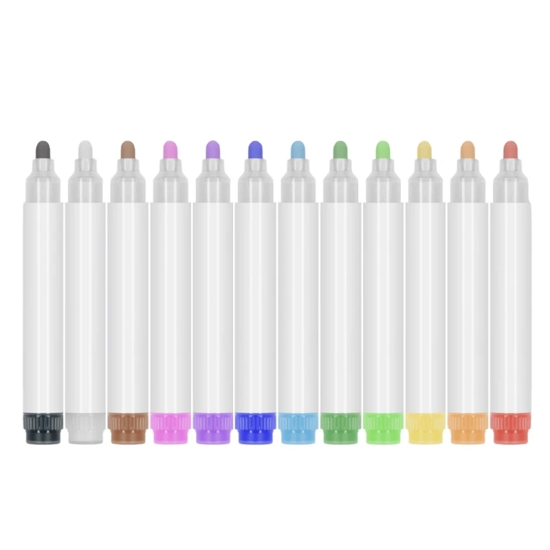 유리 금속용 12색 화이트보드 펜 6.5mm 수성 잉크 속건성