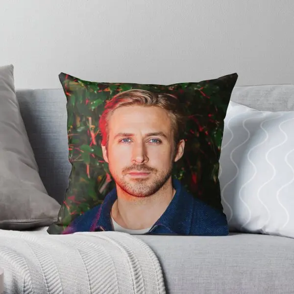 

Ryan Gosling Printing Throw Pillow Cover Wedding Anime Bedroom Fashion Fashion Hotel Cushion Case Pillows not include One Side