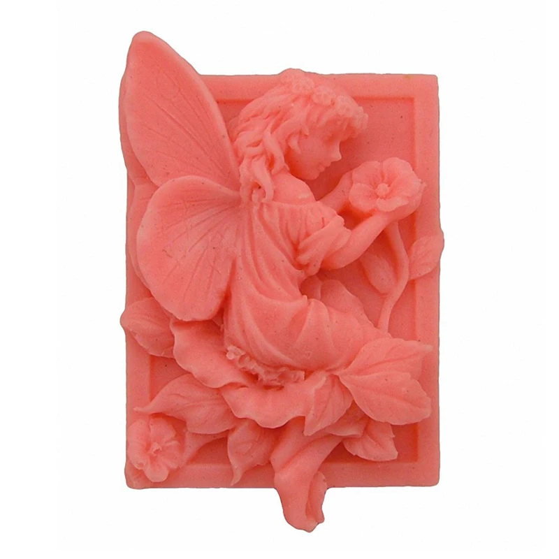 Silicone Soap Molds Epoxy Resin Molds Fairy Angel Flower 3D Resin Clay Silicone Molds DIY Handmade Soap Mold Silica Gel Mould