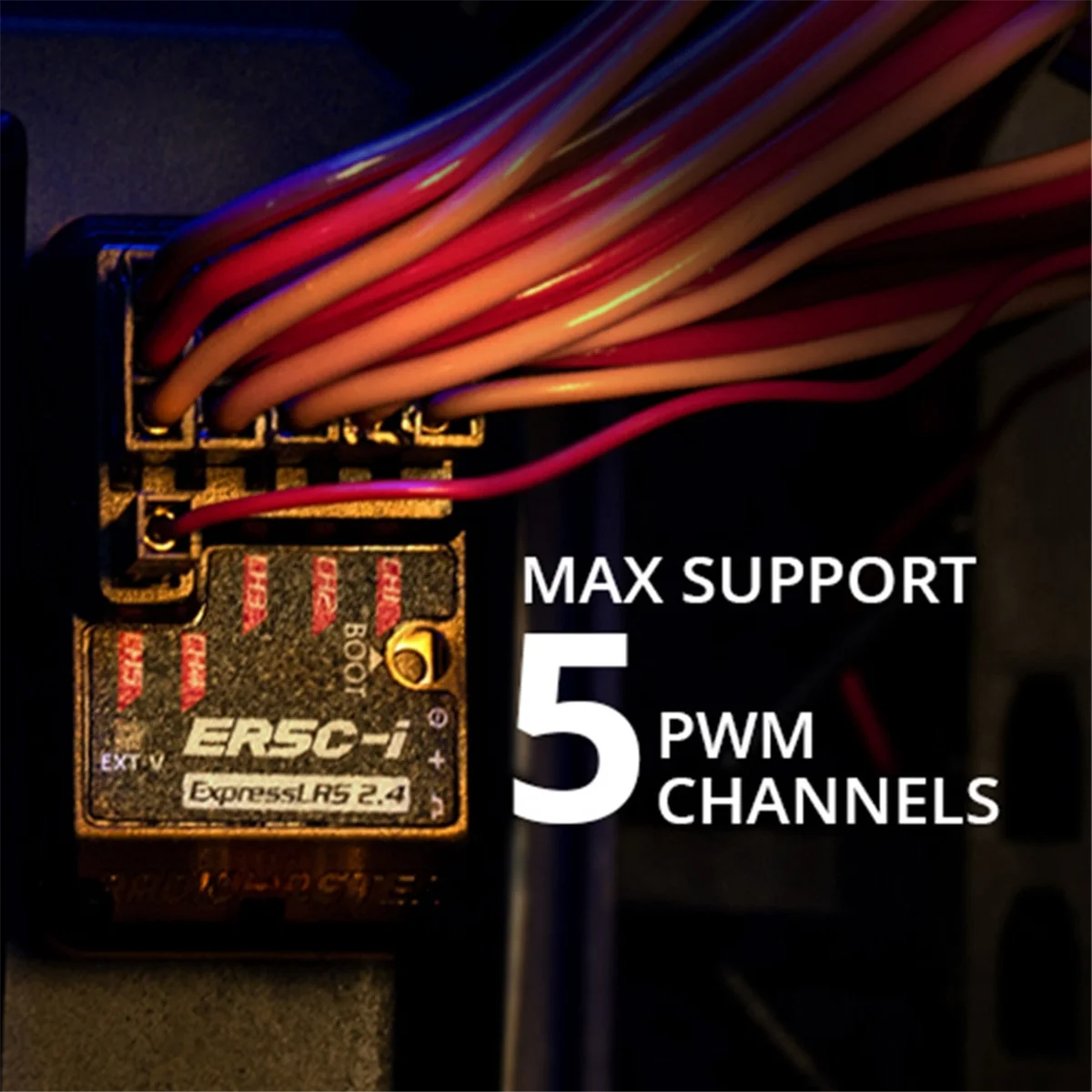 Hot sale For ER3Ci 3CH RX Receiver 2.4GHz ELRS PWM Receiver Built in Antenna for RC FPV Car Boat Truck