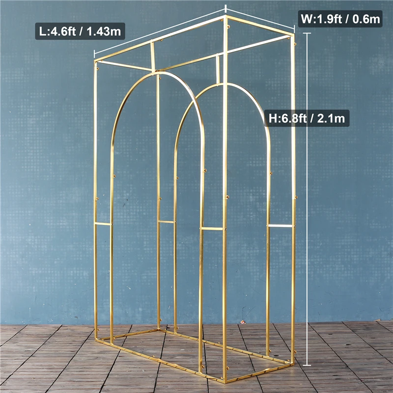 5 Pezzi Arco per Matrimonio in Metallo Geometrico Stile Arco di