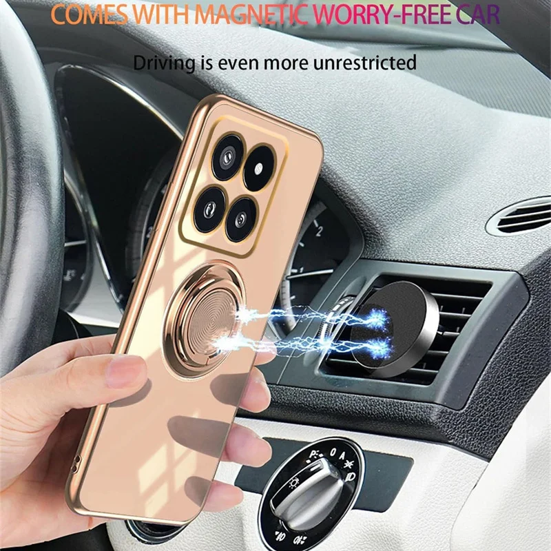Plating Magnetic Ring Case - Enhanced Protection with Stylish Design