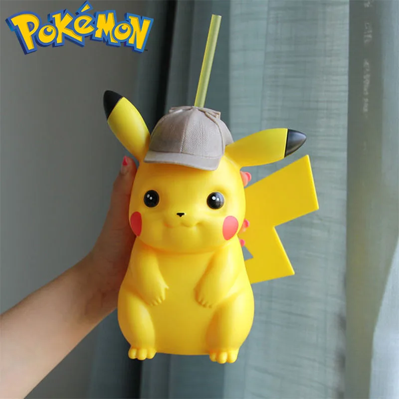 Pokemon Detective Cosplay Toys Figure Pikachu Water Cup Movie
