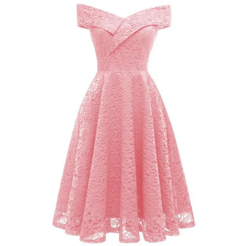

Sweet Women Wedding Party Dress Ball Gown V-neck Slim Sexy Lace Dress for women vestido feminino