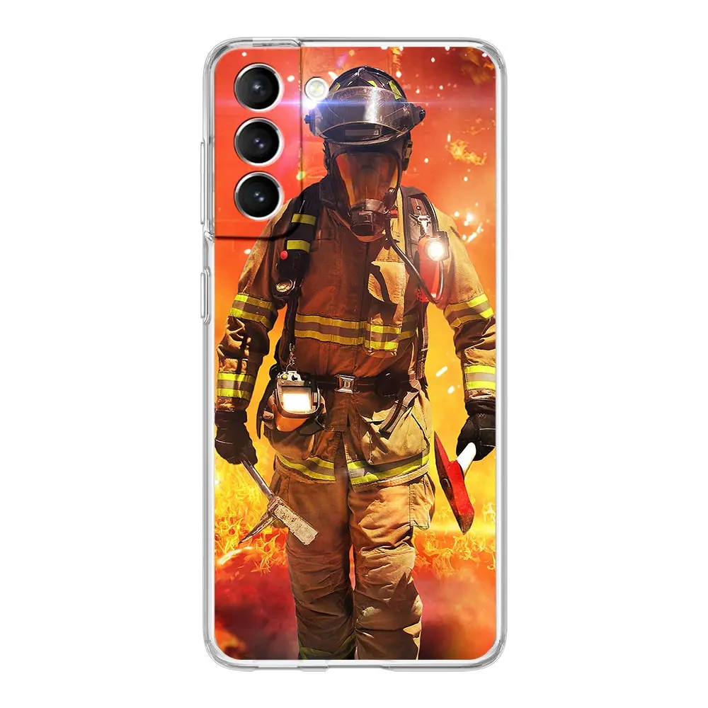 Firefighter Heroes Fireman Clear Phone Case