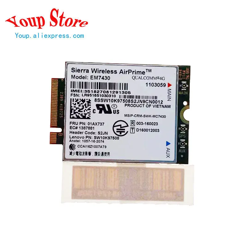 New Original 01Ax737 01Ax760 Wireless Em7430 Gobi6000 Wifi Bluetooth Card For Lenovo Thinkpad X270 X1 Carbon 5Th Tablet Yoga 2Nd