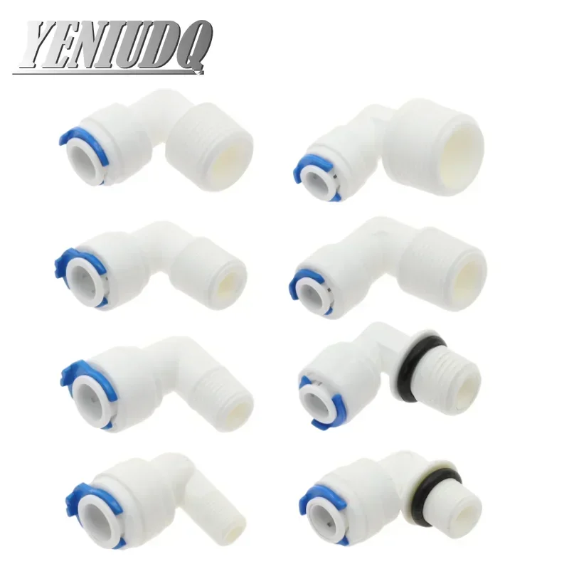 RO Aquarium Accessories Quick Connector 6.35mm 9.53mm OD Hose 1/8 1/4 3/8 1/2 3/4BSP Male Thread Adapter Elbow Combination Tube