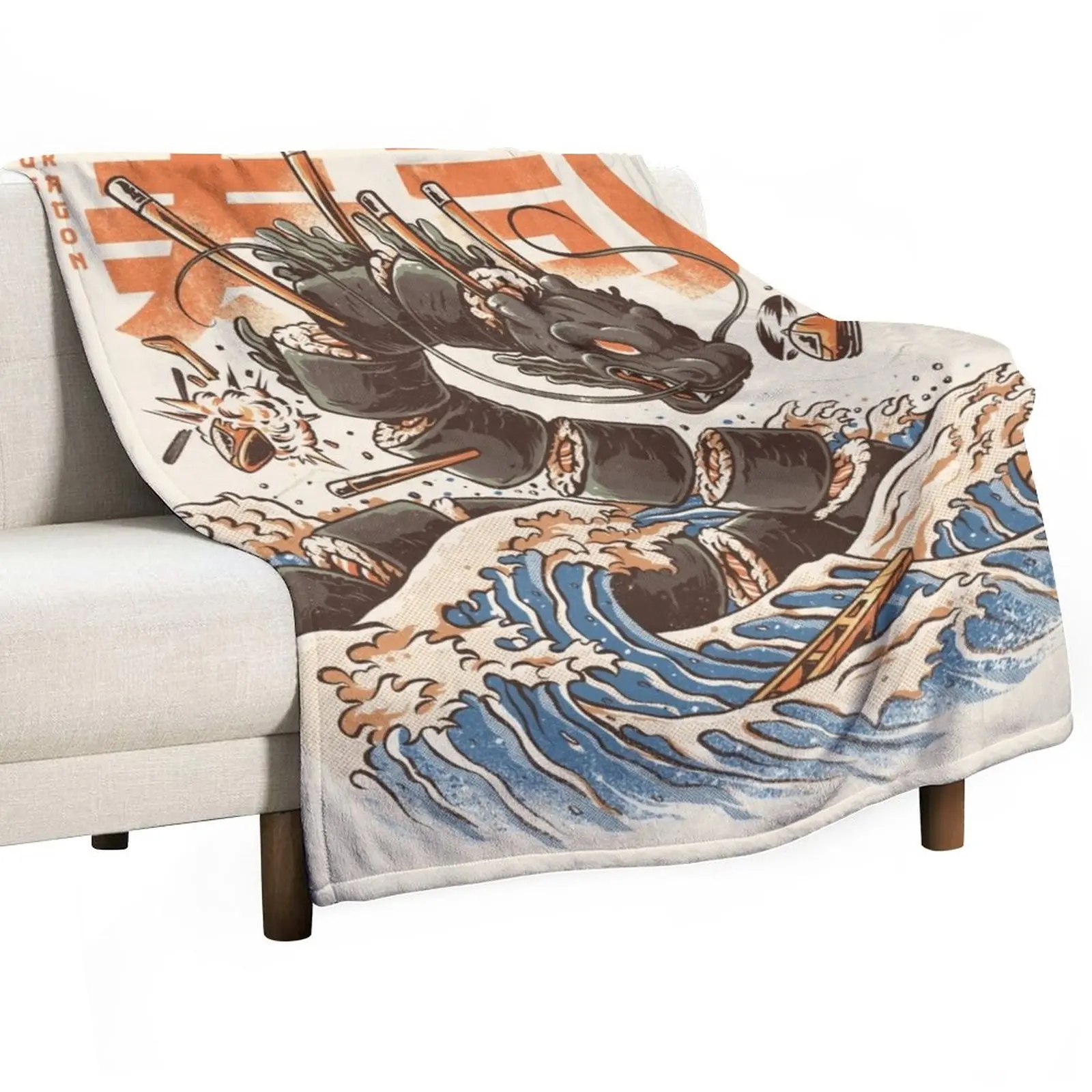 

Great Sushi Dragon Throw Blanket Hair Blanket Sleeping Bag Blanket