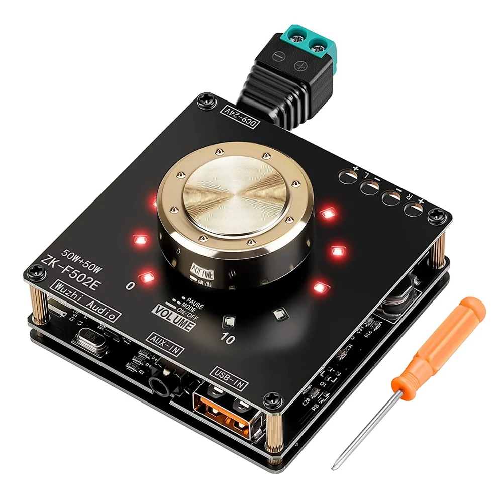 

Мини-усилитель Bluetooth Board Stereo - 50W + 50W Плата усилителя звука Bluetooth 5,1, Плата усилителя, Комплект модуля усилителя