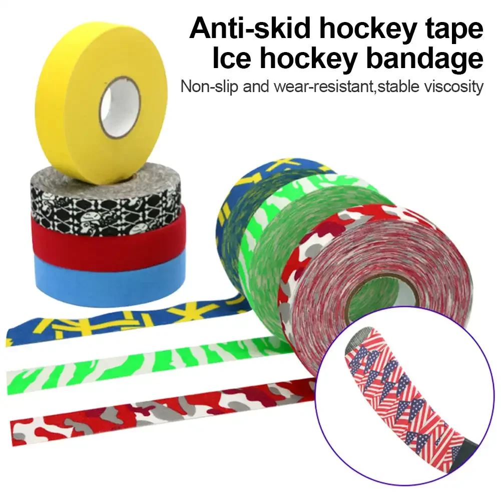 Ice Hockey Cloth Tape 2.5cm*25m Water Resistant Sports Tape Roller Hockey Wrapping Belt Stick Tapes for Badminton Grip