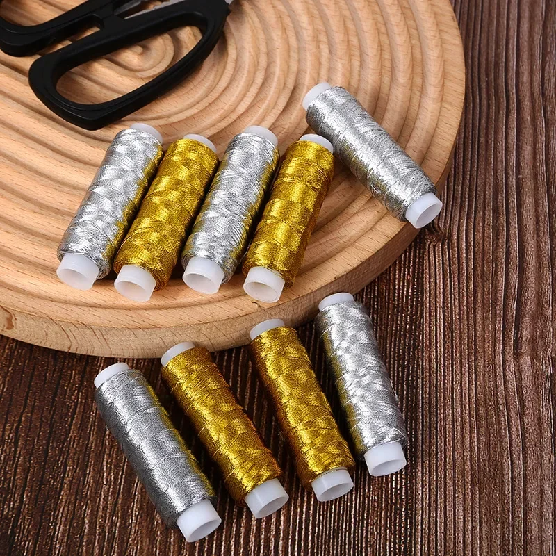 Gold and Silver Shiny Thread for Hand Sewing and DIY Projects