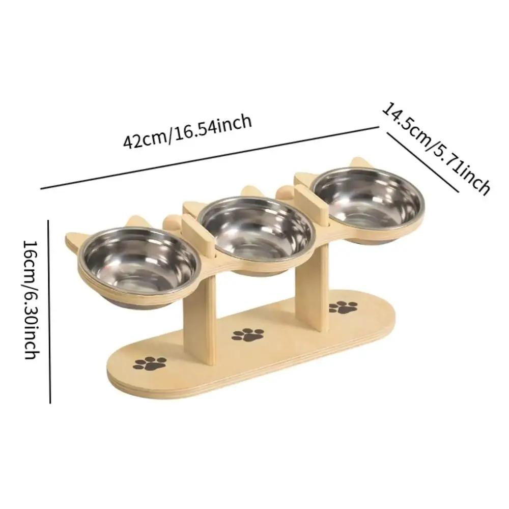 15 ° Slant Pet High Footed Bowl Anti-flip Non-Slip Cat Food Water Bowl Anti-vomiting Multifunction Elevated Pet Feeder Bowl