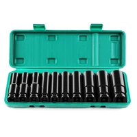 Electric Wrench Socket Set 1/2" Impact Deep Socket Set 10Pcs Durable Reliable Drive Cr-Mo Steel for Professional Repair DIY 1