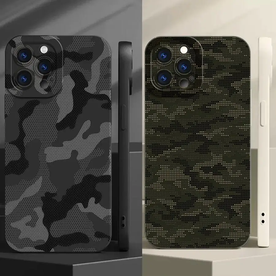 Camouflage Pattern TPU Phone Cover Case
