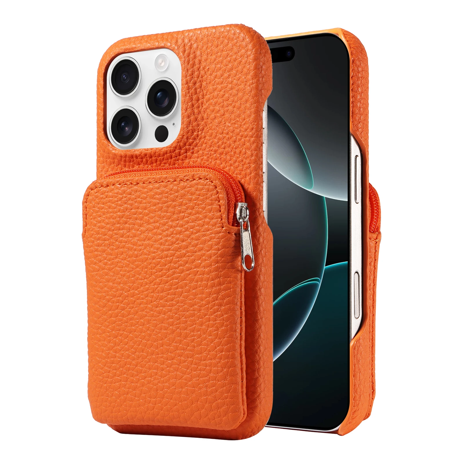 Elegant Faux Leather Phone Case with Card Holder - Shockproof & Drop-proof Protection