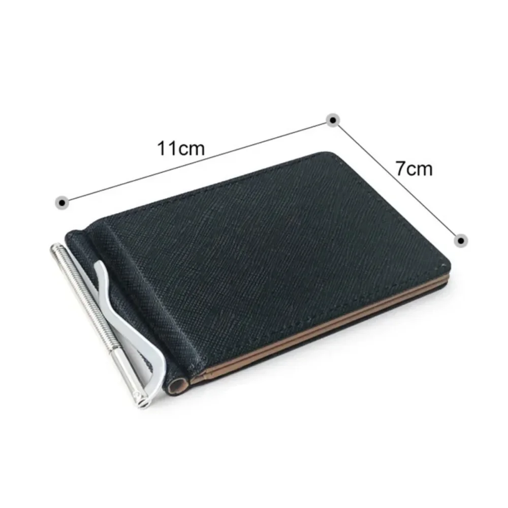 Fashion Men Wallet Short Skin Wallets Purses PU Leather Money Clips Sollid Thin Wallet Men Purse ID Credit Card Cash Holder 지갑