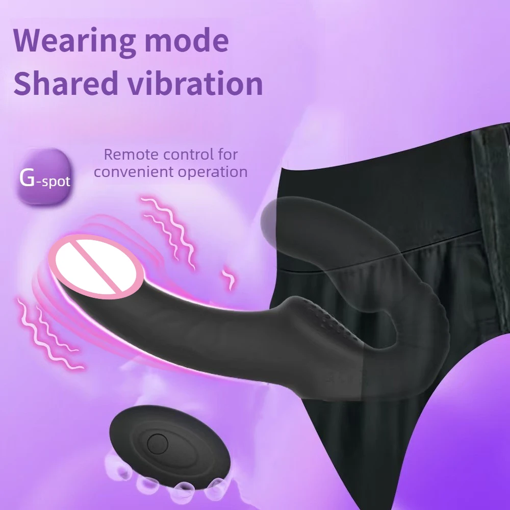 Strapless strap-on dildo vibrator met afstandsbediening dames_voghion.com