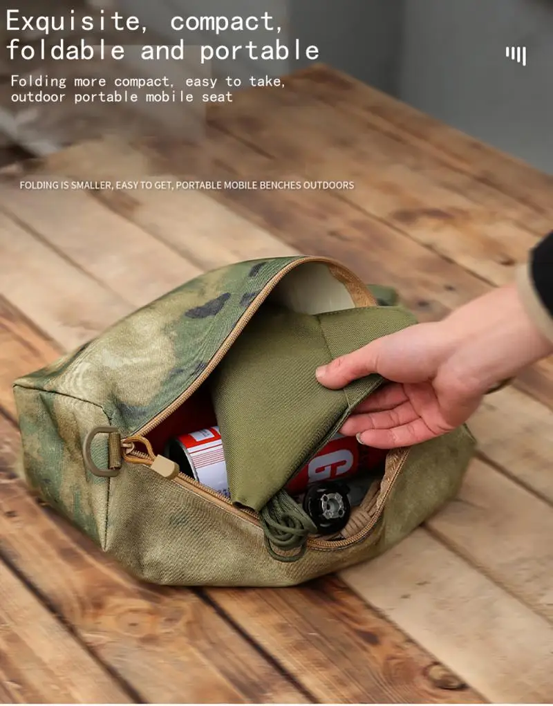 Description Picture 2 of itemPortable Folding Tripod Stool Cloth Travel Fishing Hiking Camping Chair Picnic Multitool Finishing Accessories Outdoor Equipment