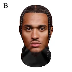 3D Printed Full Face Mask - Hip Hop Fashion Balaclava for Role Play and Cosplay (Black)
