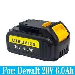 20V 6.0Ah DCB200 Replacement Lithium ION Battery, Suitable FOR DeWalt MAX XR DCB205 DCB201 DCB203 Power Tool Battery