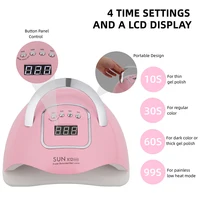 SUN X12 MAX 280W UV LED Nail Lamp With 4 Timer Setting 66LEDS Portable Nail Dryer Professional LED Lamp For Nails 2