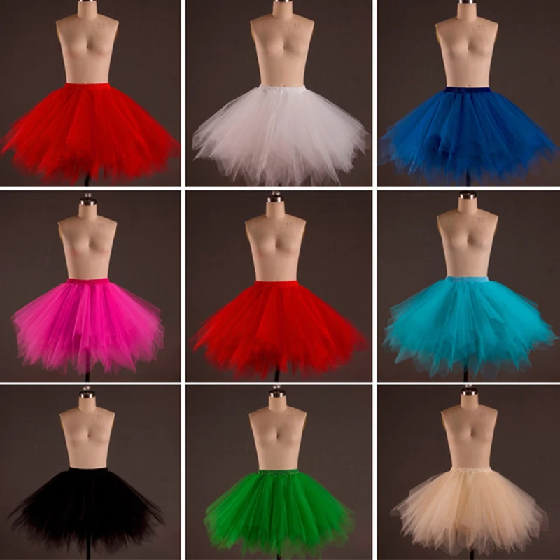 Tulle Wedding Accessories Petticoat Short Slip Dress Red and White Tutu Puffy Skirt Rockabilly Crinoline for Girl petticoat skirt petticoat underskirt wedding underskirt lolita petticoat flower girl underskirt wedding petticoat vintage underskirt tulle tutu skirt