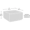 Coffee Table, L: 31.02" x W: 30.95" x H: 16.06", Rich Walnut Finish 3