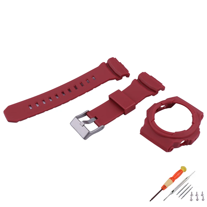 حزام ساعة من الراتنج وحافظة متوافقة مع حزام ساعة ك...