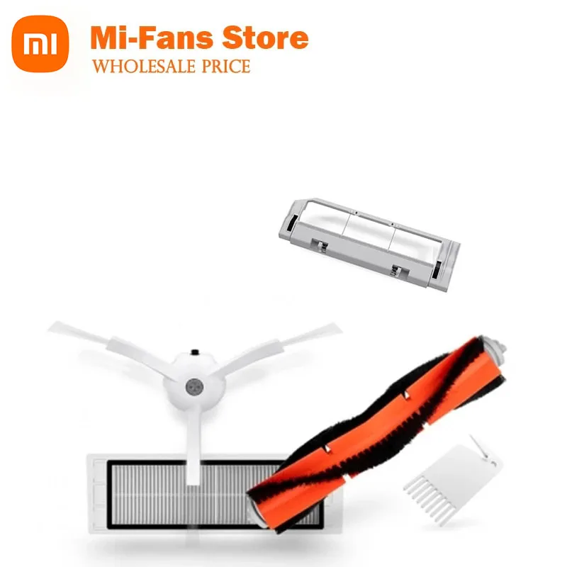 Wireless Vacuum Cleaner 100% Original XIAOMI MI Robot Vacuum Part Pack Side Brush X2PC HEPA Filter X2PC Main Brush X1PC Cleaning Tool X1PC