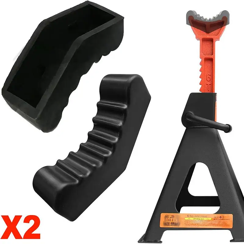 2pcs Car Slotted Lift Jack Stand Rubber Pad Floor Adapter Rail Grip Repair Pads 6ton Pinch Lifting Universal Tools Frame Safety