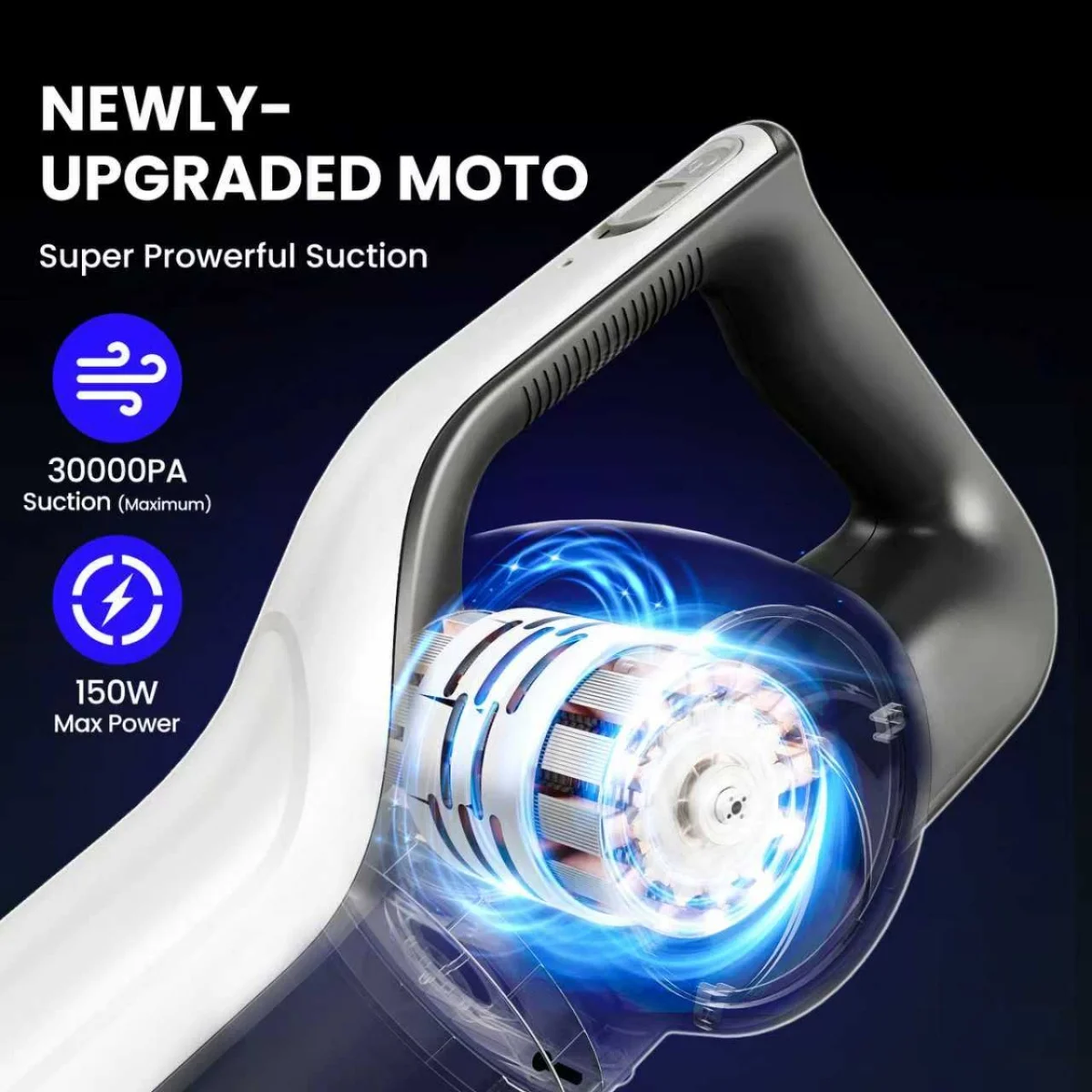 30KPA/40Mins Cordless Vacuum Cleaner, with Upgraded Green Light & Anti-Tangle Floor Brush,for Home,Carpets, Pet Hair,Hard Floor 5