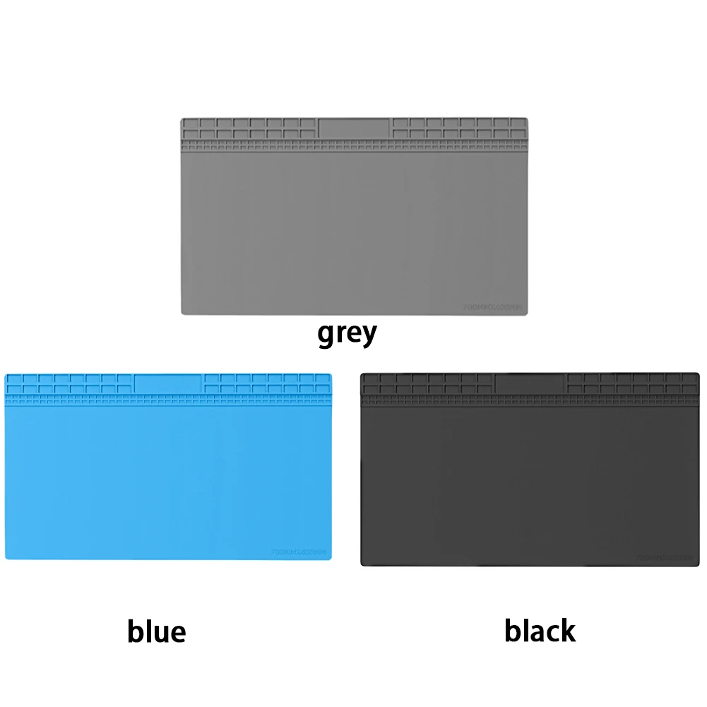Silicon Insulation Pad Heat-Resistant Repair Work Mat 70*40CM Work Pad Soldering Mat for Electronic Phone Laptop Watch Repair 4