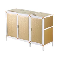 Cabinet Simple Kitchen Household Stainless Steel Aluminum Alloy Stove Cabinet Gas Stove Shelf 1