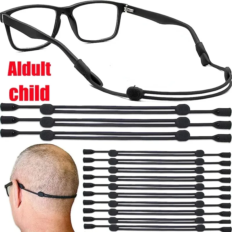 Adjustable Eyewear Retainer Universal Fit Sports Sunglasses Retainer Unisex Strap Safety Glasses Holder with Large Round-Head