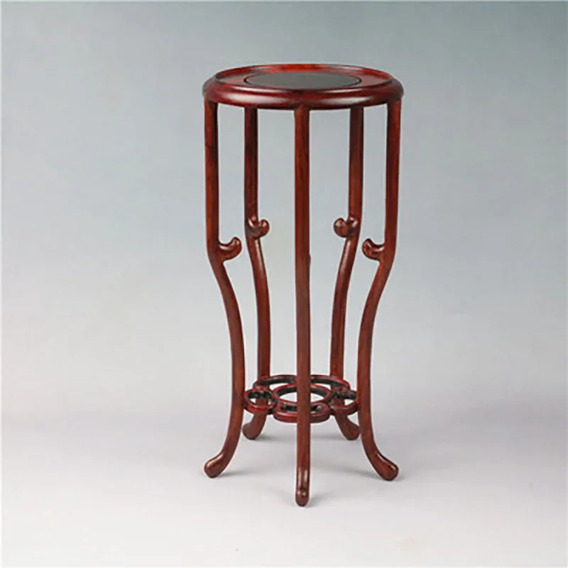 Wood Bonsai Pedestal Vase, High Tall Circle Display, Artical Statue, Luxury Collection Base, Classical Design