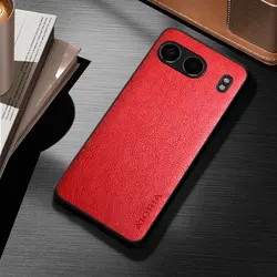 Sleek Business Style PU Leather Fashion Case - Durable & Sophisticated Cover for Nord 6 (Red)
