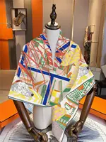 Women's Elegant Soft Faux Silk Wool Scarf 130x130cm Warm Versatile Luxury Gift Her Office Daily Anniversary Wear