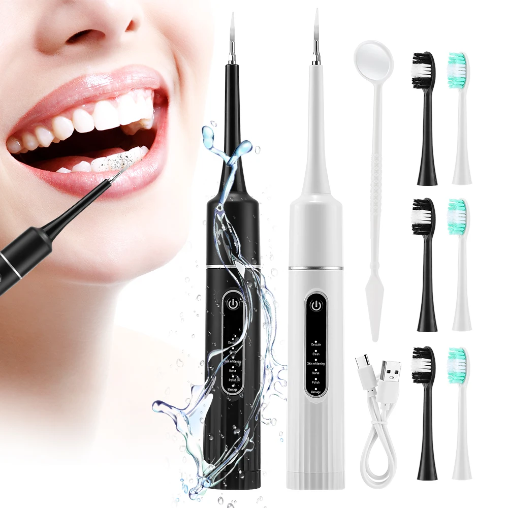 Electric Dental Toothbrush 6 Modes Plaque Removal Water Flosser