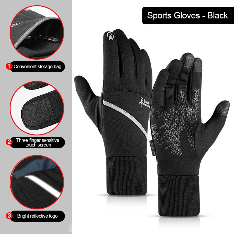 

Winter Cycling Gloves Bicycle Warm Touchscreen Full Finger Gloves Non-slip Wear-resistant Outdoor Sport Bicycle Gloves Men Women