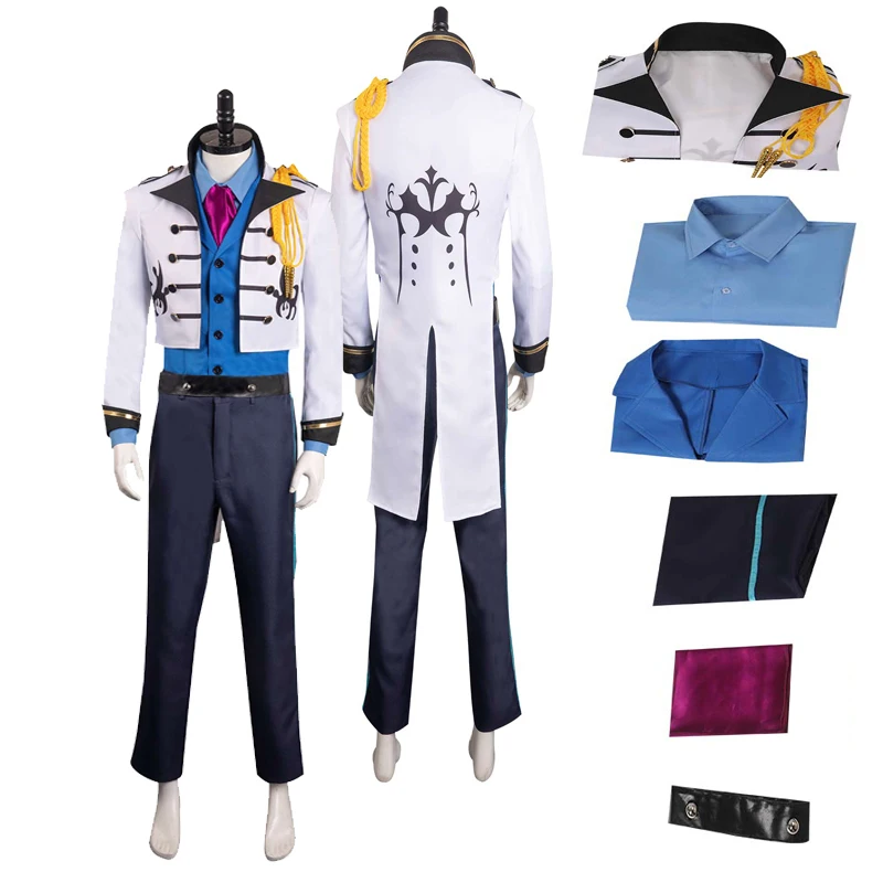 

Anime Prince Cos Hans Cosplay Costume Coat Pants Tie Set Fantasia Men Halloween Carnival Party Male Role Playing Disguise Suit