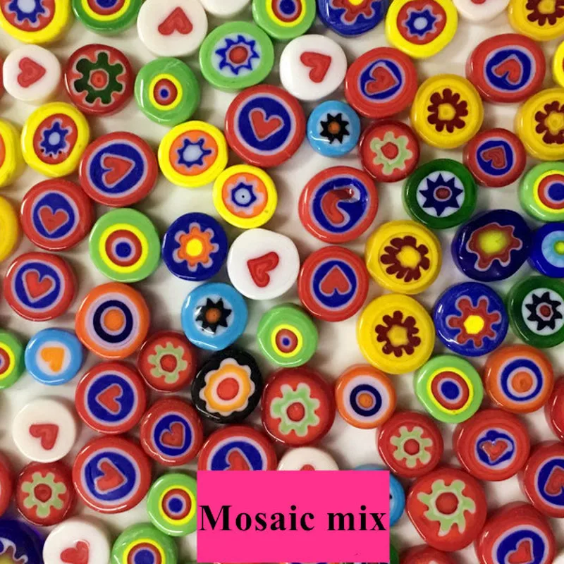 DIY Mosaic Supplies 28g Mixed Flower Mosaic Glass Tiles
