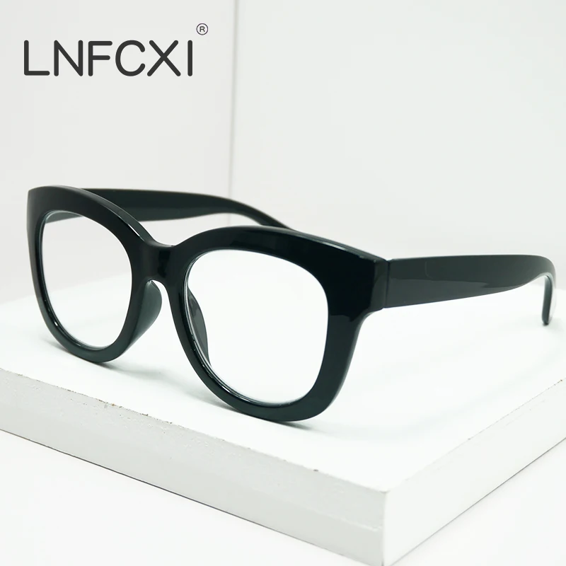 Reading Glasses Women Men Optical Frame Spring Temples Clear Anti-Blu-Ray Retro