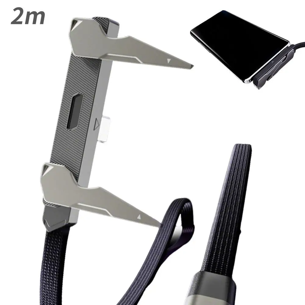 Universal 240W Folding Braided Data Cable with Ergonomic 90-Degree Type-C to Type-C Connector