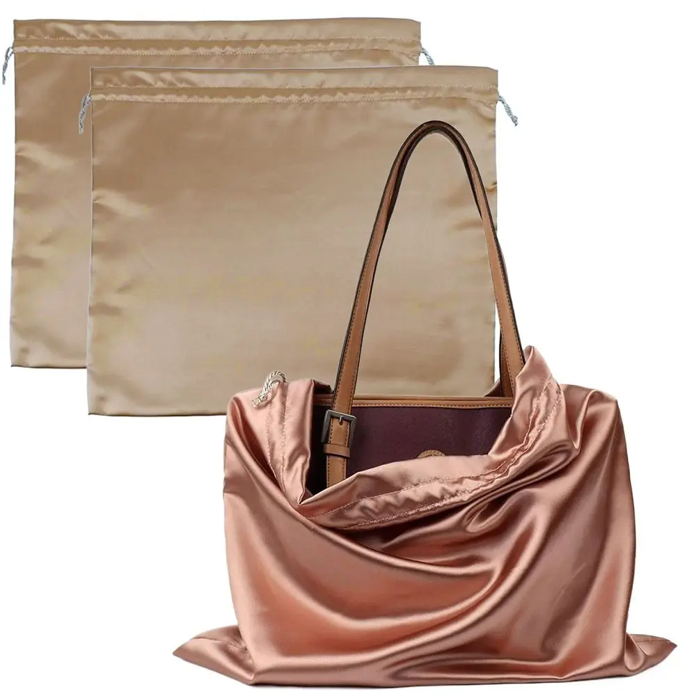Silk Cloth Dust Bags with Drawstring for Travel and Storage