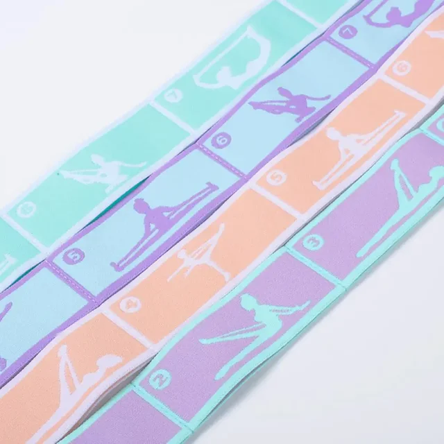Dance Yoga Pilates Aids With Dance Correction Elastic Band Training Band Segmented Asana Tension Back Stretching Resistance Band 4