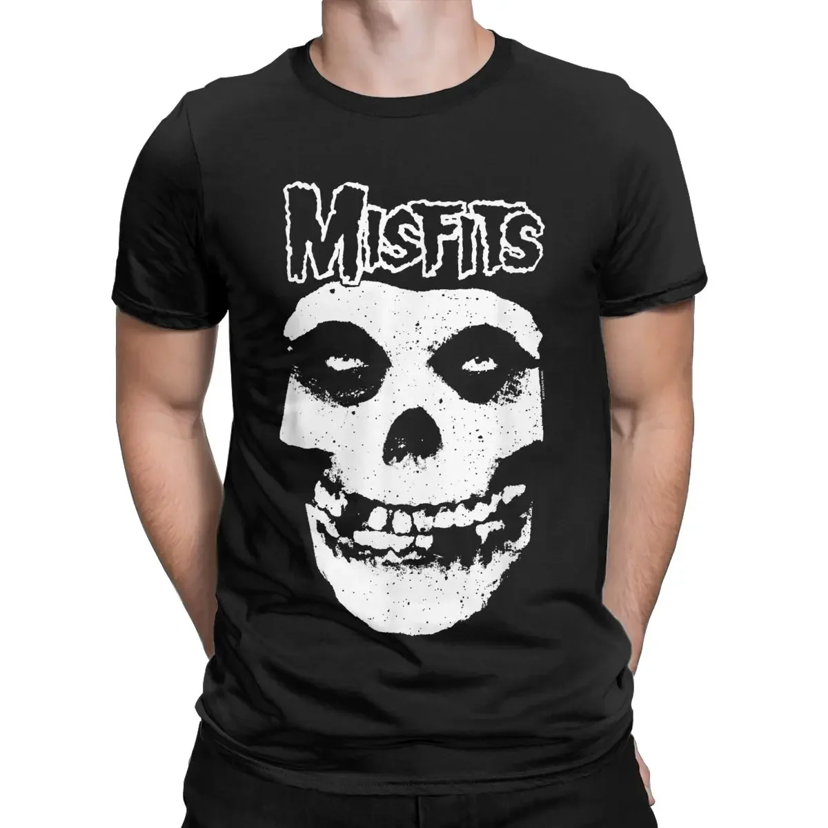 

Футболки Misfits мужские в готическом стиле, тенниска в стиле Харадзюку, Винтажная Майка в стиле панк с коротким рукавом и круглым вырезом, Y2K