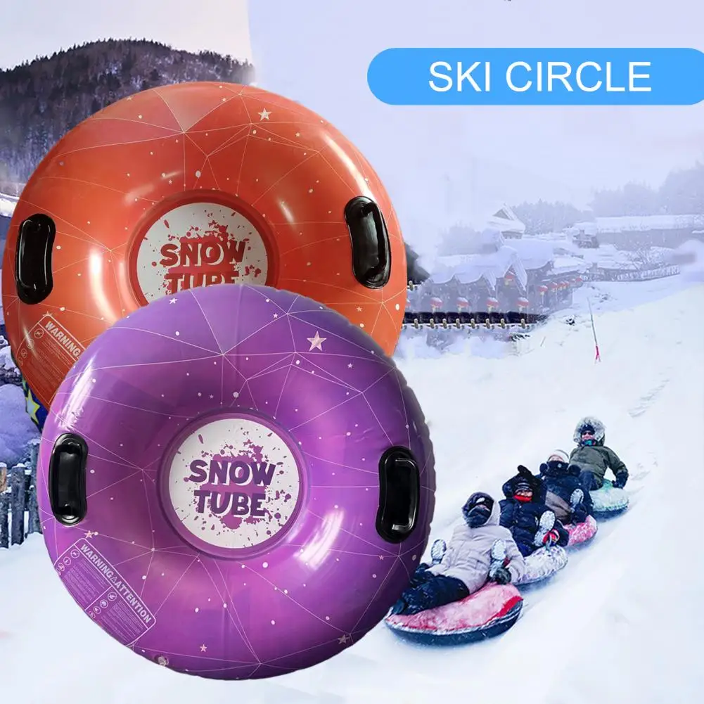 Ski Circle Inflatable Leakproof Thick Strong Sealing Snow Tube Snow Toy Kids Adults Heavy Duty Sled Toboggan For Outdoor