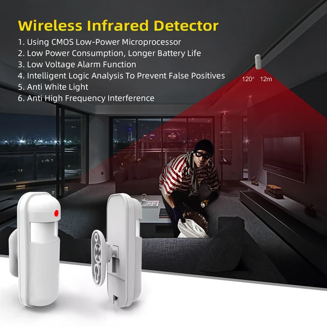 PGST ZigBee Tuya 433MHz Smart Life Home Security Protection PIR Infrared Motion Sensor Detector For House Alarm Security System 2