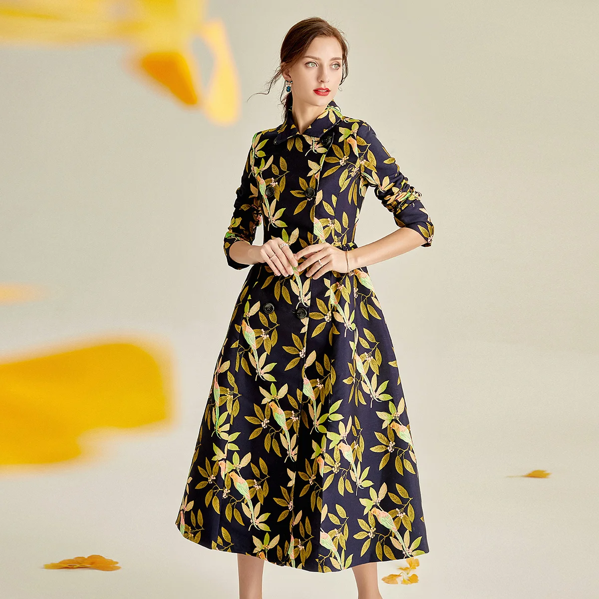 ジャケット・アウター mame 17AW MANDARIN JACQUARD Gown Coat tc20018_grande.jpg?v=1625174989